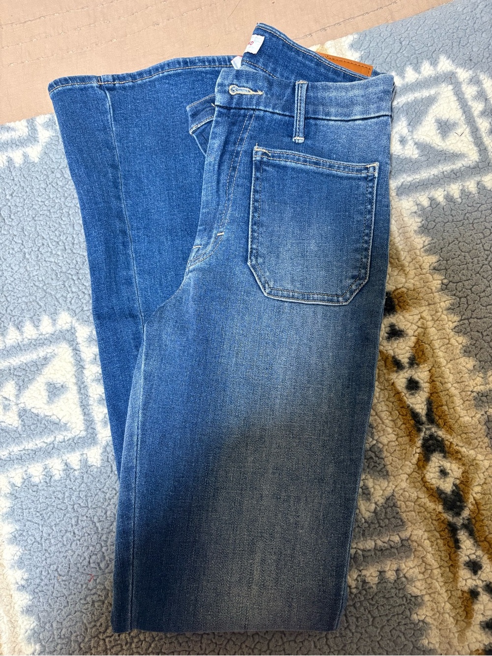 Lucky Brand Medium Blue Flare Wide-Leg Jeans